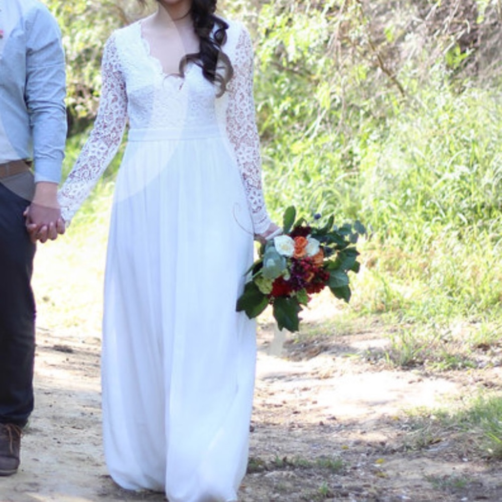 White Long Boho Dress